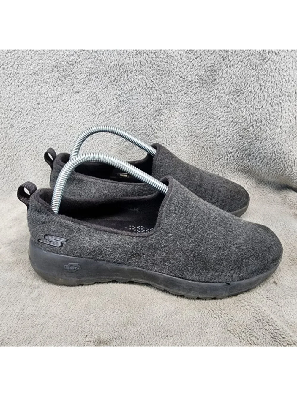 Skechers Shoes Womens Size 8.5 Gray Slip On Textile Sneakers *Read*